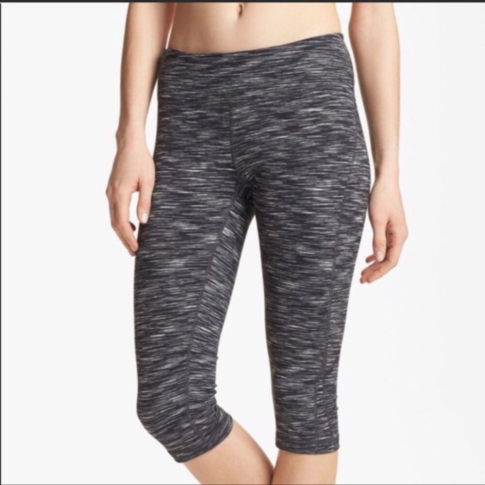 Zella Space Dye Gray Black Capri Legging Tight XS